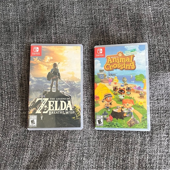 Nintendo Switch Zelda Breath of The Wild + Animal Crossing New Leaf *Cases only* - Picture 1 of 3